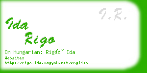 ida rigo business card